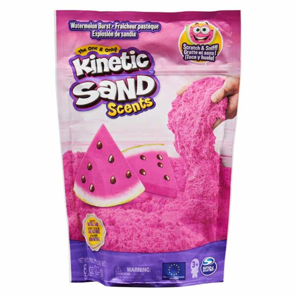 Kinetic Sand Scents, 226g Scented Kinetic Sand, Ages 3+ (scents including chocolate and cherry, one supplied at random) pink