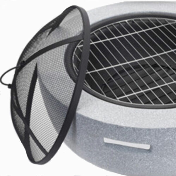 Koopman Ambient Round Firepit with BBQ Grate lid