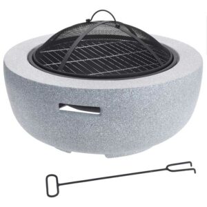 Koopman Ambient Round Firepit With BBQ Grate