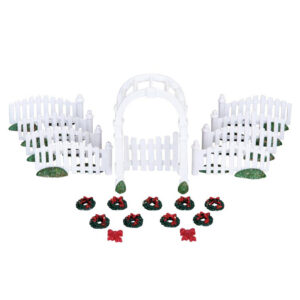 Lemax Arbor & Picket Fences with Decorations (Set of 20)