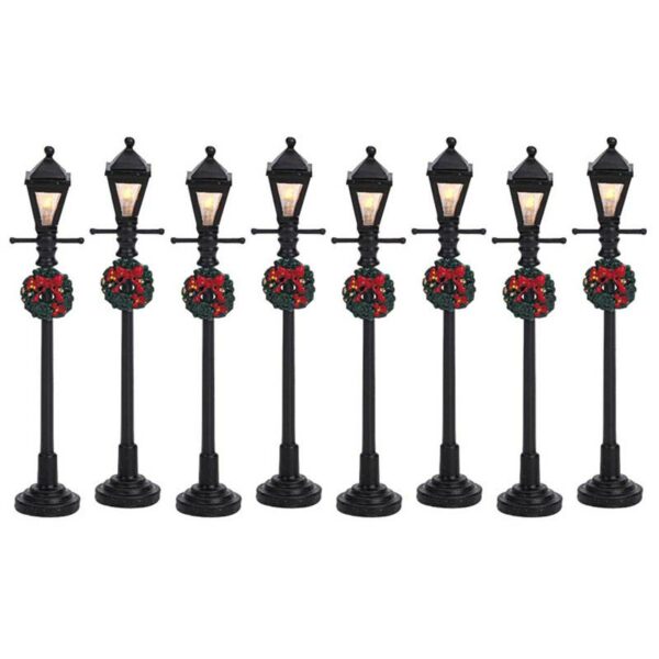 Lemax Gas Lantern Street Lamp (Set of 8)