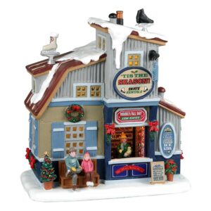 4 model pieces included in this set Lemax Christmas Village Canal River side Fence - Lemax Christmas Ornament / Table Accent 