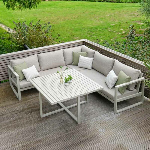 LIFE Outdoor Living Orleans Garden Corner Sofa Set in Beige with Soltex Cushions