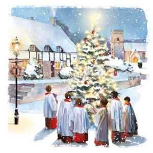 Ling Design Small Deluxe Cards - Carol Singers (Pack of 12)