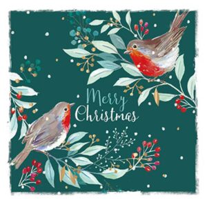 Ling Design Charity Christmas Cards - Christmas Robins (Pack of 6)