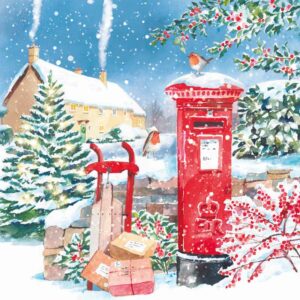 Ling Design Small Deluxe Cards - Christmas In The Village (Pack of 12)