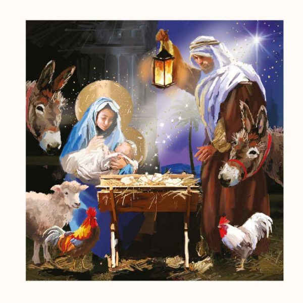 Ling Design Charity Christmas Cards - Around The Manger (Pack of 6)
