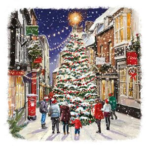 Ling Design Charity Christmas Cards - Around The Tree (Pack of 6)