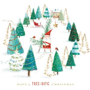 Ling Design Charity Christmas Cards - Tree-rific Christmas (Pack of 6)
