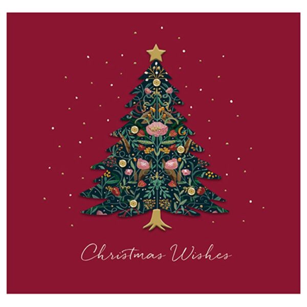 Ling Design Luxury Christmas Cards - Ornate Tree (Pack of 5)