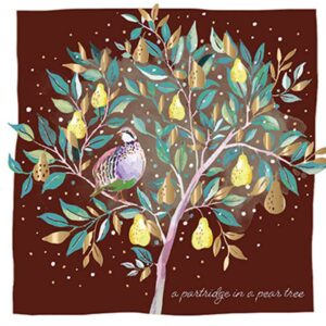 Ling Design Charity Christmas Cards - Partridge In a Pear Tree (Pack of 6)