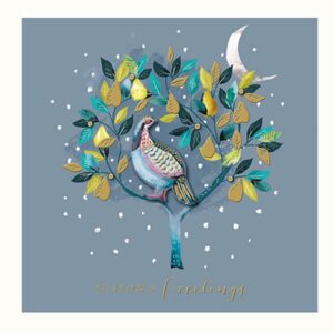 Ling Design Luxury Christmas Cards - Partridge In A Pear Tree (Pack of 5)