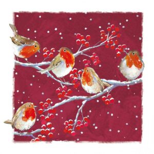 Ling Design Charity Christmas Cards - Robins (Pack of 6)