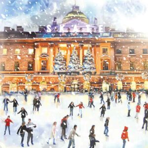 Ling Design Charity Christmas Cards - Skating At Somerset House (Pack of 6)