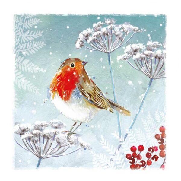 Ling Design Charity Christmas Cards - Winter Robin (Pack of 6)