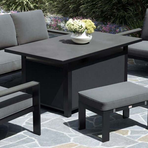 Livorno Deluxe Rectangular Dining Table on patio