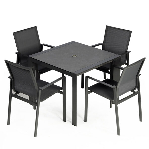 Livorno Square Dining Table with 4 Chairs