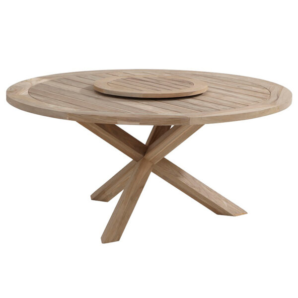 Louvre Round Dining Table with Lazy Susan