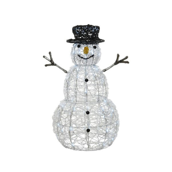 Lumineo LED Cool White Flashing Acrylic Snowman