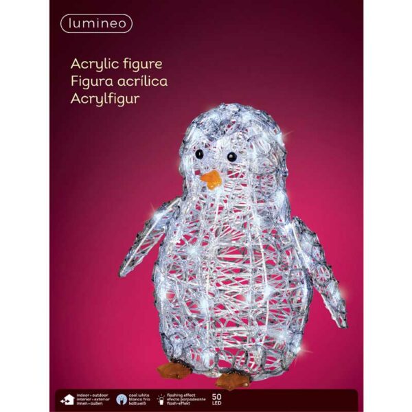 Lumineo LED Flashing Acrylic Penguin