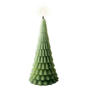 Lumineo Green Wax LED Tree Candle