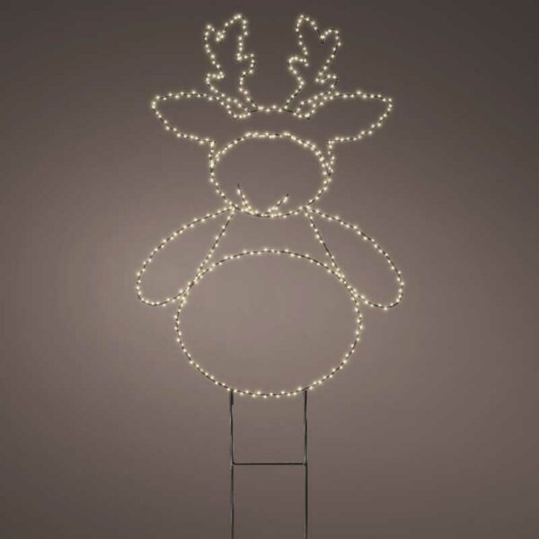 Lumineo LED Metal Reindeer Garden Pick