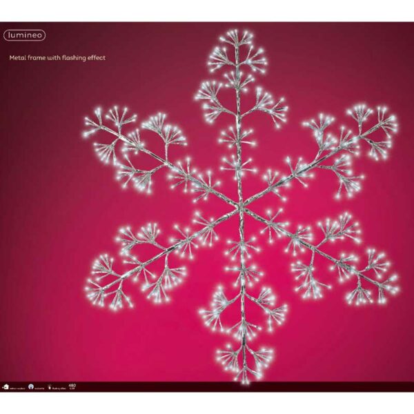 Lumineo LED Flashing Snowflake - Cool White