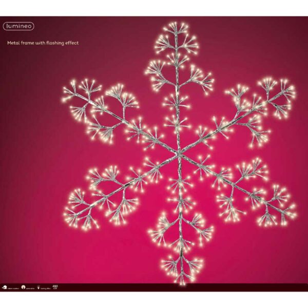 Lumineo LED Flashing Snowflake - Warm White
