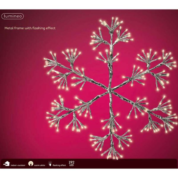 Lumineo LED Flashing Snowflake - Warm White
