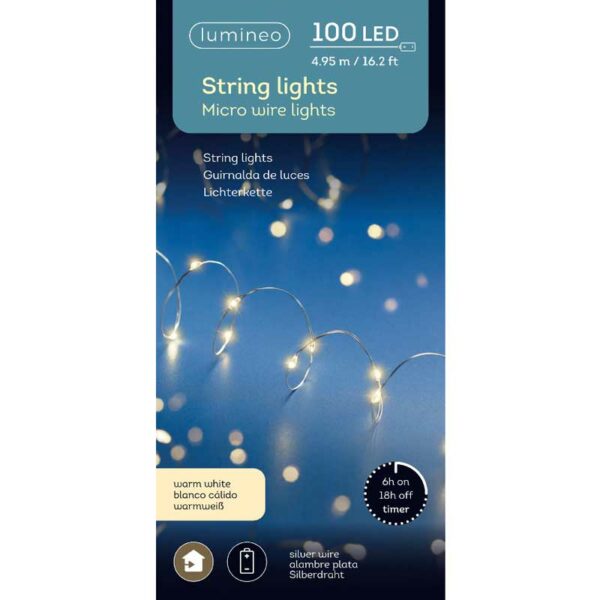 Lumineo 100 Micro Wire String Lights - Warm White