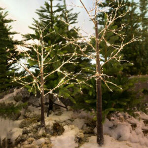 Lumineo Pre-Lit Snowy Twig Tree - 300 Micro LED Lights