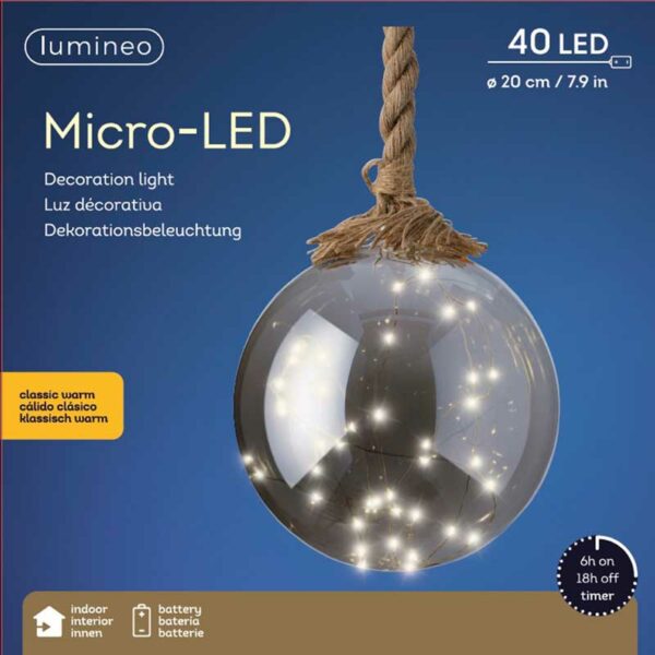 Lumineo Micro LED Hanging Smokey Ball