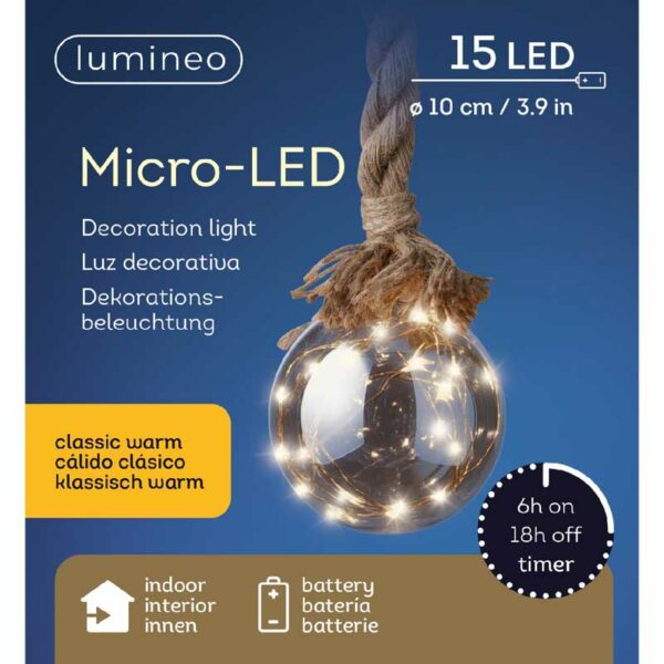 Lumineo Micro LED Hanging Smokey Ball
