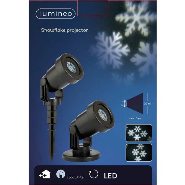 Lumineo LED Snowflake Projector with Rotating Effect