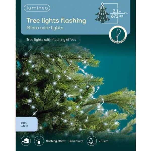 Lumineo Micro LED Sparkle Tree Lights - Cool White
