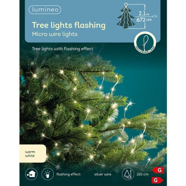Lumineo Micro LED Sparkle Tree Lights - Warm White