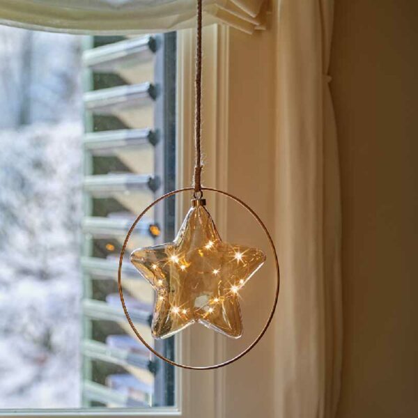 Lumineo Micro LED Hanging Star with Hoop