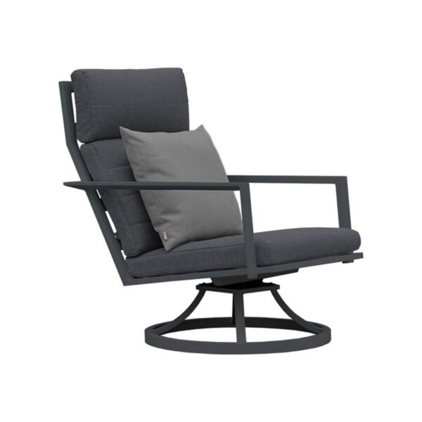LIFE Maroon Aluminium Relax Rotatable Lounge Chair in Lava