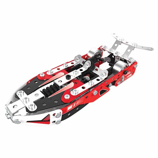 Meccano, 10-in-1 Racing Vehicles STEM Model Building Kit, Ages 8+ boat