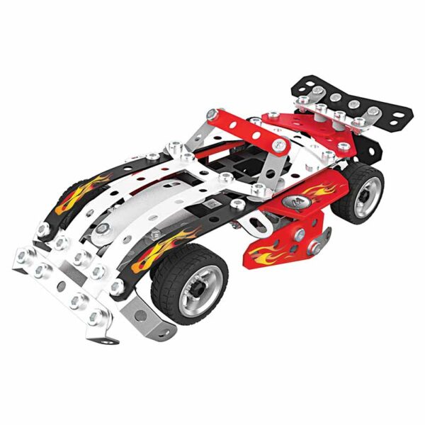 Meccano, 10-in-1 Racing Vehicles STEM Model Building Kit, Ages 8+ car