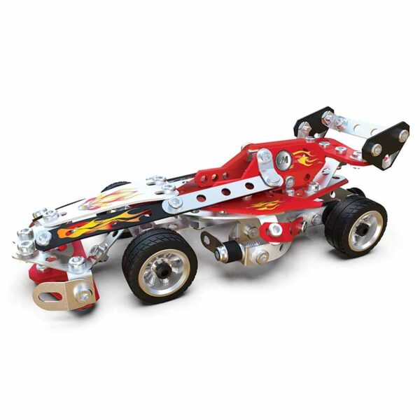 Meccano, 10-in-1 Racing Vehicles STEM Model Building Kit, Ages 8+ f1