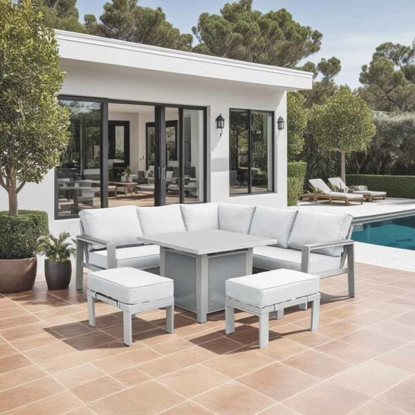 Supremo Leisure Melbury Mini Modular Set in Taupe with Square Table