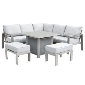 Supremo Leisure Melbury Mini Modular Set in Taupe with Square Table