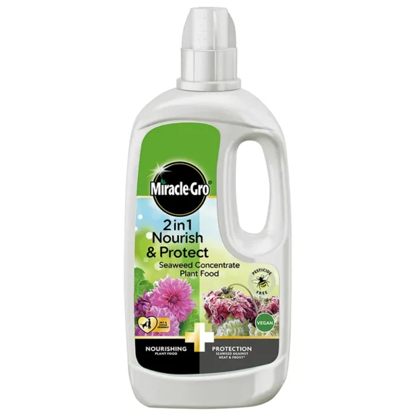 Miracle-Gro 2 in 1 Nourish & Protect Seaweed Concentrate Plant Food (800ml) plant food