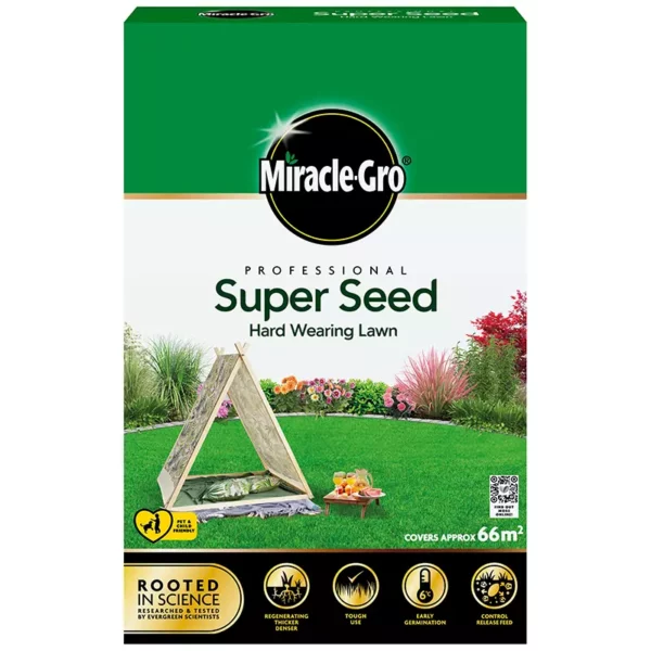 Miracle-Gro Professional Super Seed Hard Wearing Lawn (2kg)