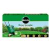 The rectangular box for the Miracle-Gro® Rotary Lawn Spreader. The box has an image of a lawn with the spreader spraying out seed.