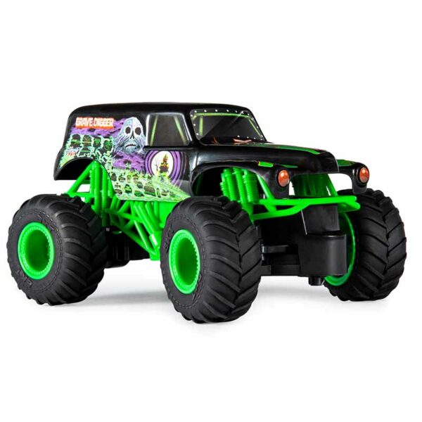 Monster Jam, Authentic Grave Digger RC, 1:24 Scale, 2.4 GHz, for Ages 4+ front