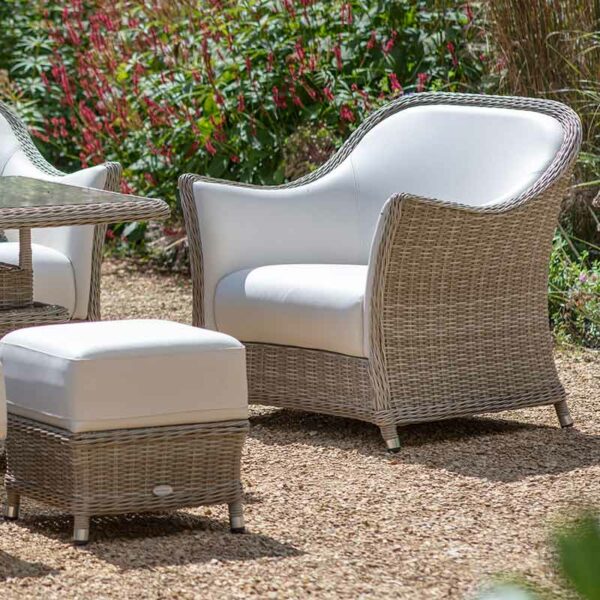 Close up of Bramblecrest Monte Carlo Outdoor Lounge Chair and Stool