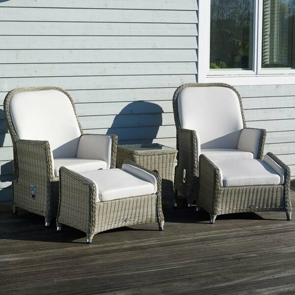 Monte Carlo Recliner Set With 2 Footstools & Side Table X18WLMCC11