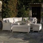 Monterey Square Modular Lounge Set in Sandstone with Adjustable Table